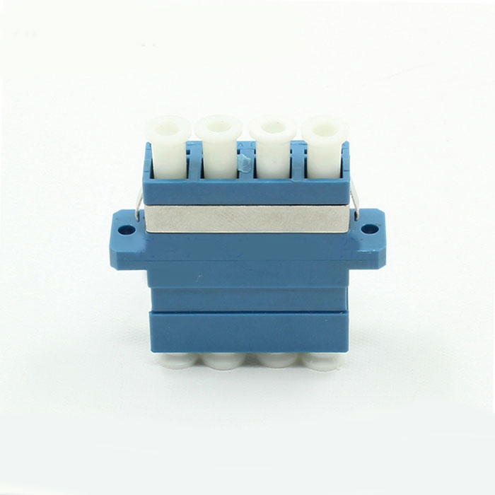 LC Single Mode Four Core Azul Plastic Fiber Optic Adapter